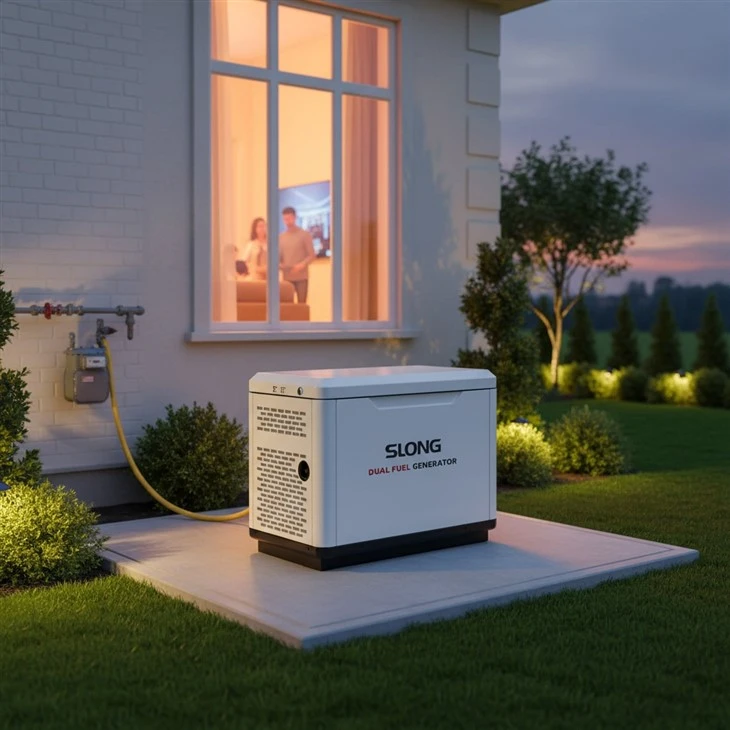 LANGT propangassgenerator Silent Dual Fuel Backup Power for hjemme- og kommersiell bruk